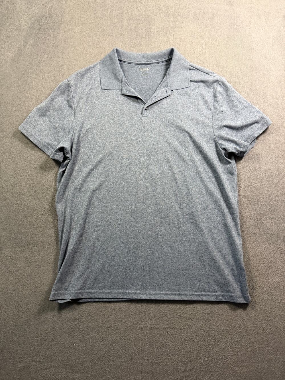 Old Navy Pro Polo Shirt Mens Large Gray Short Sleeve Performance Moisture